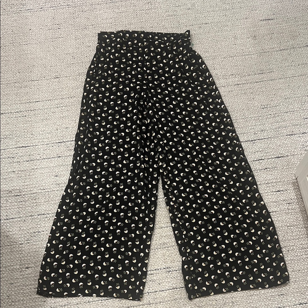 ASOS Black with flowers  Soft Pants